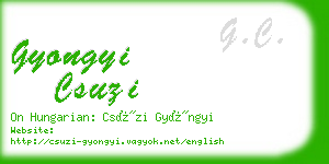 gyongyi csuzi business card